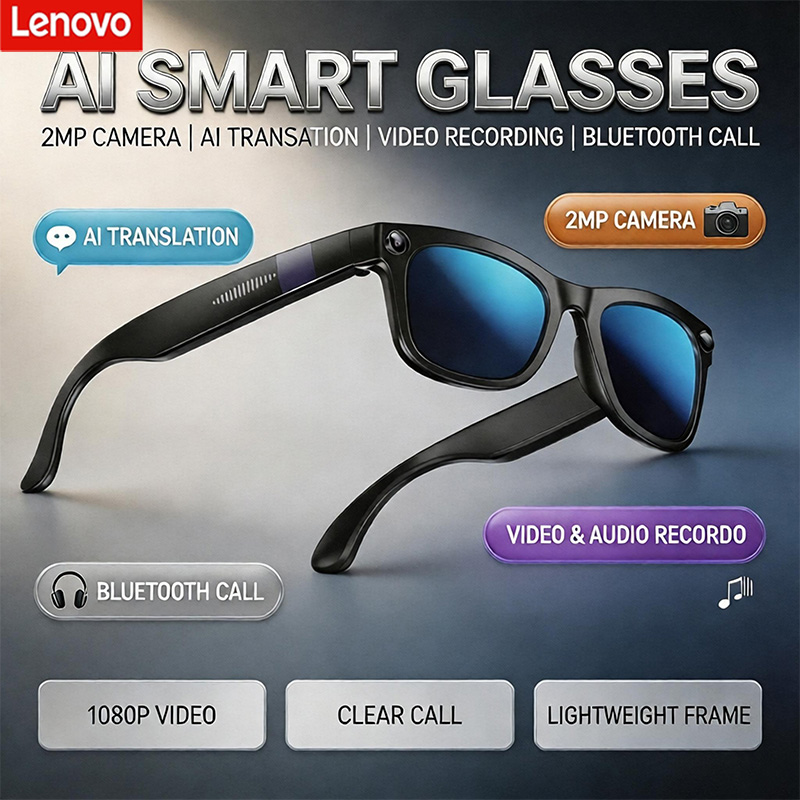 Audio Music For Video - Lenovo AI Bluetooth Smart Glasses With