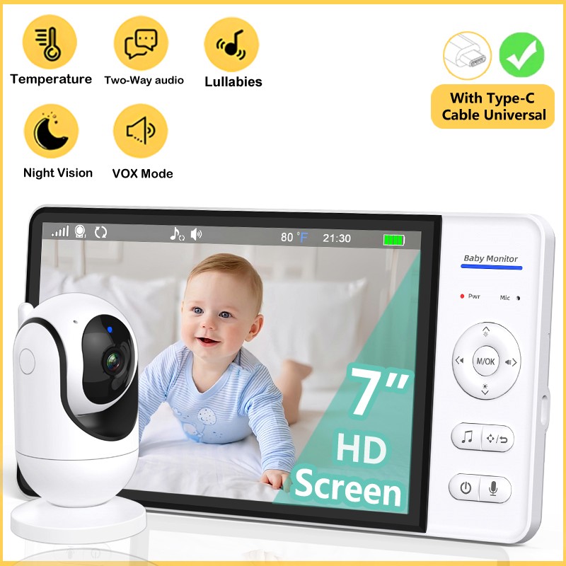 Audio Music For Video - No WiFi 7 Inch Baby Monitor