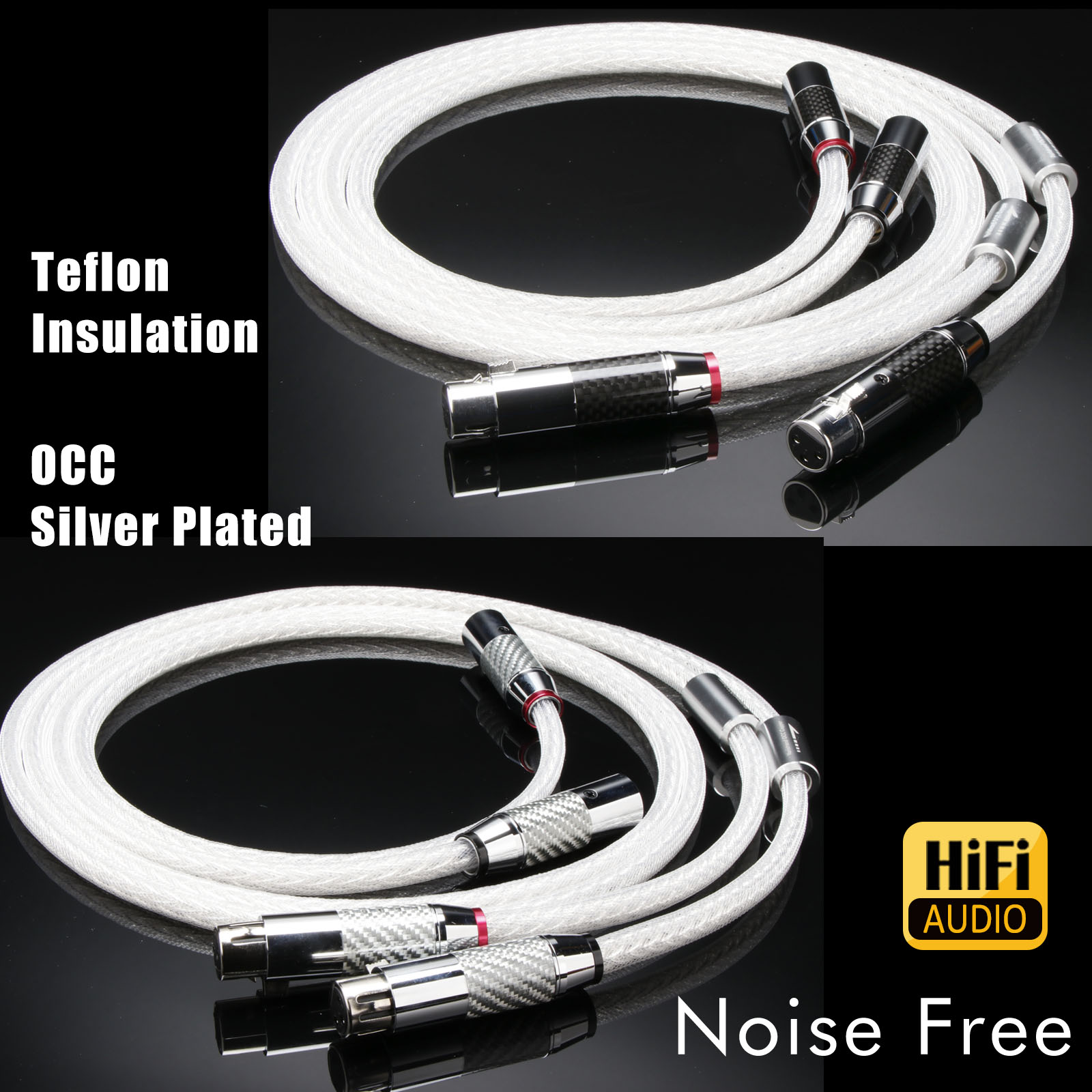 Cable Xlr Balanced - Pair 7N OCC Silver Plated XLR