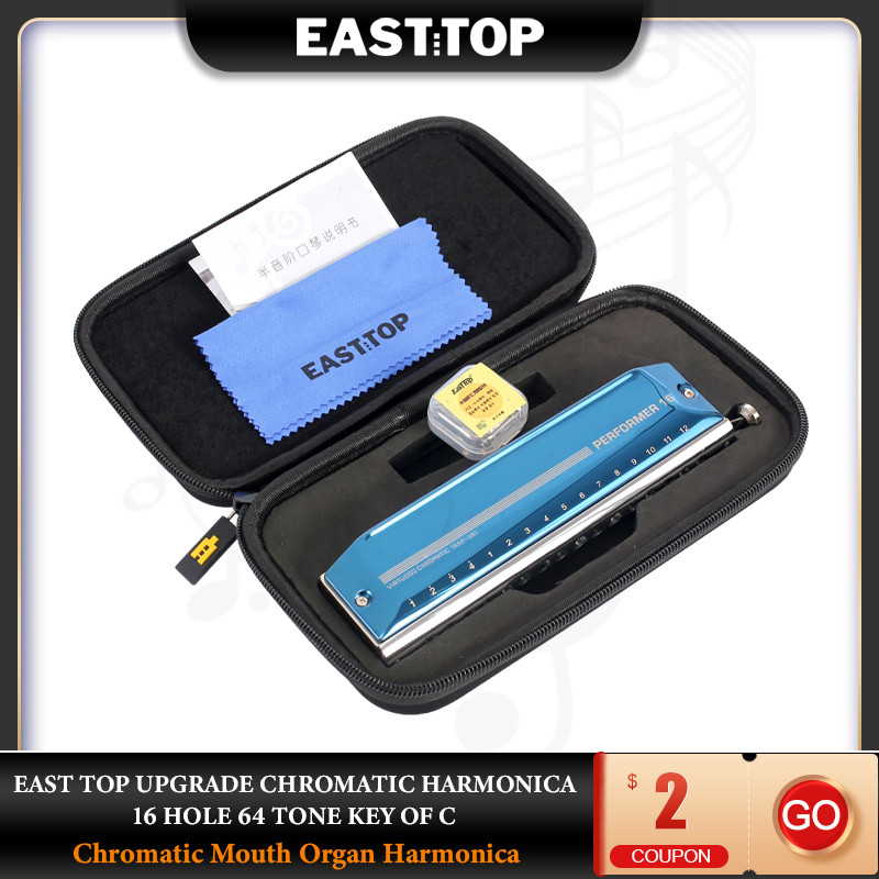 EASTTOP EAP-16 Chromatic Harmo - Harmonica 10 Hole review and price