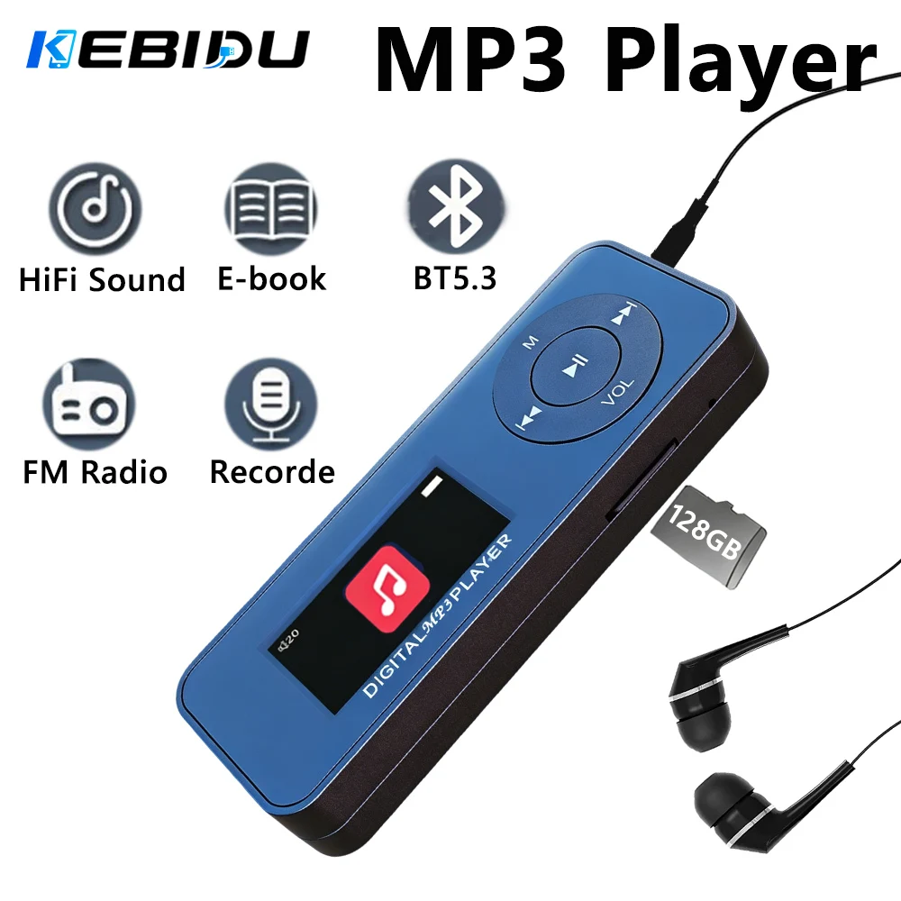 KEBIDU Portable MP3 Player Blu - Audio Music Recorder review and price