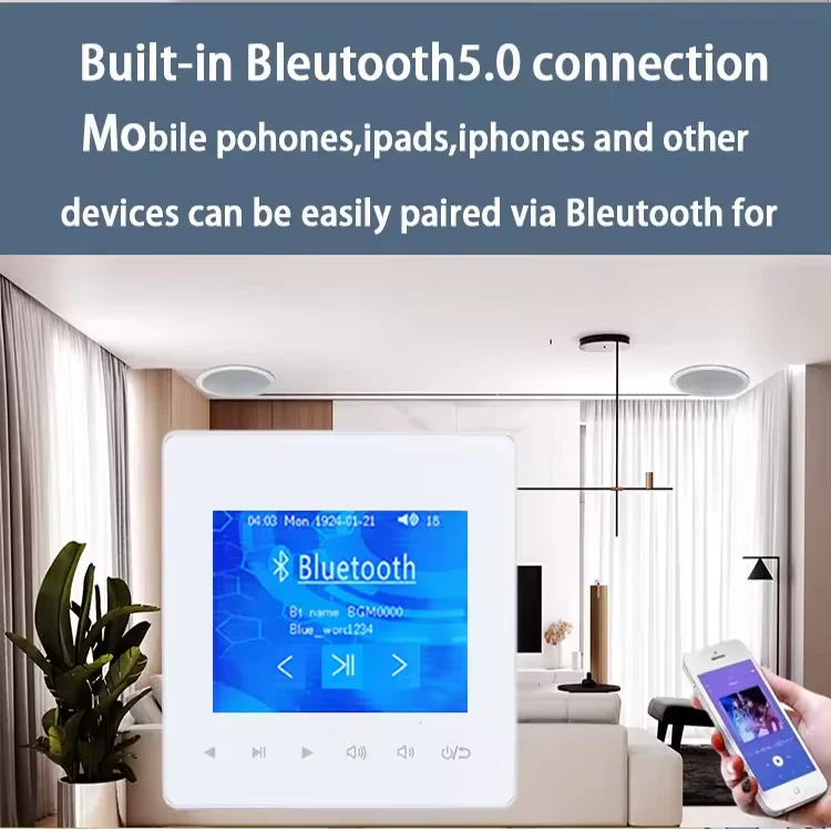 Home Bluetooth Wall Amplifier  - Audio Music In Background review and price