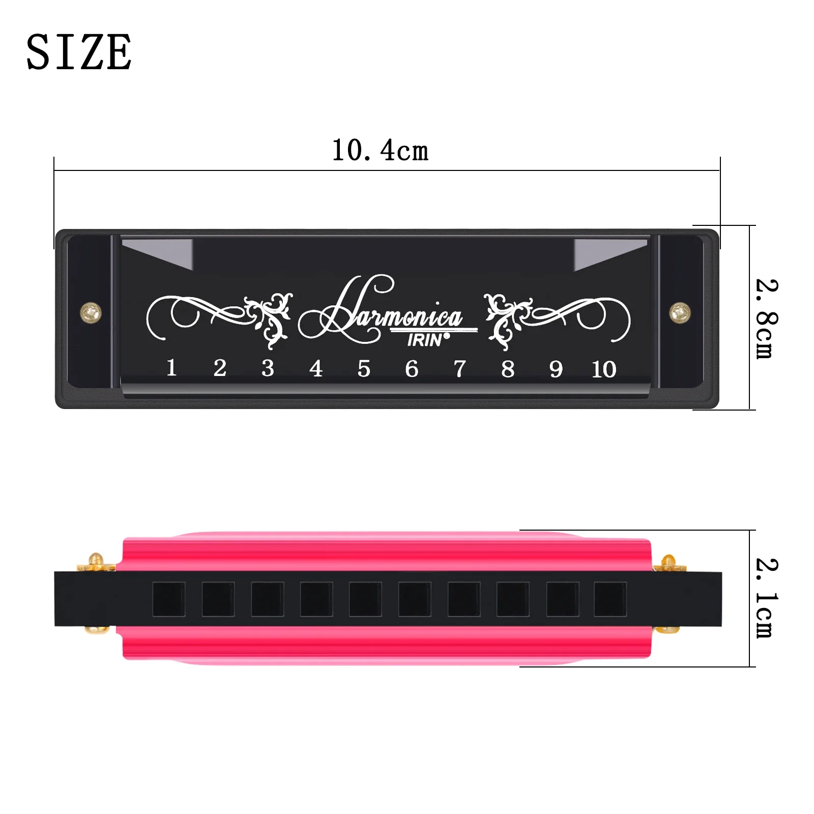 IRIN 10 Hole 20 Tone Harmonica - Harmonica 10 Hole review and price