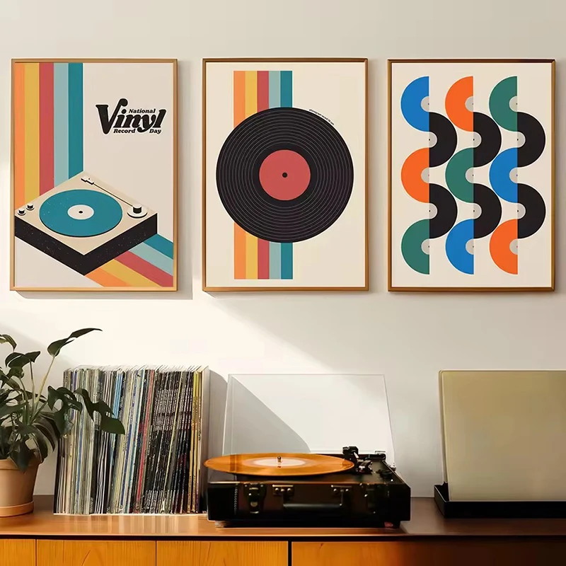 Mid Century Vinyl Record Canva - Audio Music Live review and price