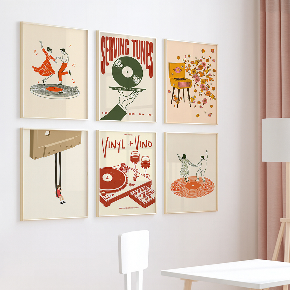 1pc Vintage Music Canvas Poste - Audio Music Live review and price