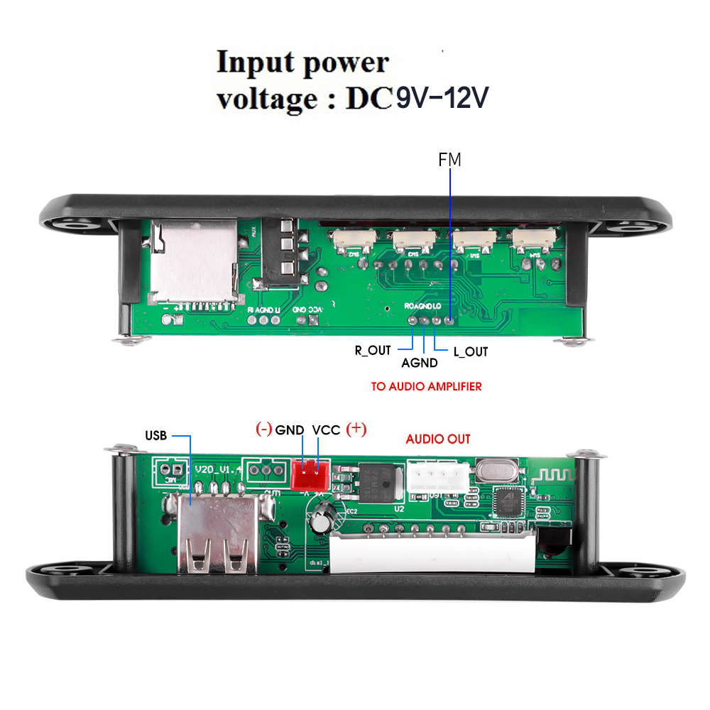 1-5PCS 9V 12V MP3 WMA Decoder  - Audio Music Recorder review and price