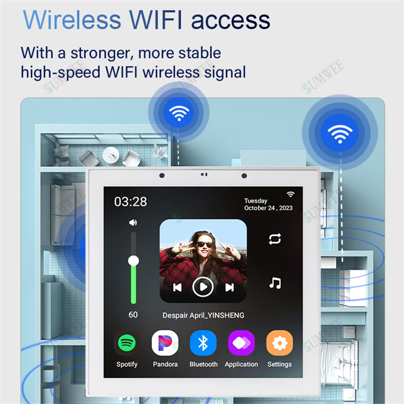 TUYA Smart Home 4 Inch Android - Audio Music In Background review and price