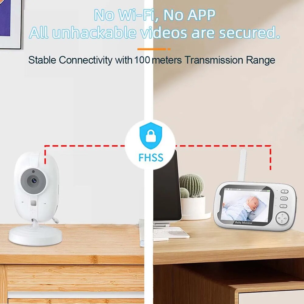 3.5'' Video Baby Monitor 2.4G  - Audio Music For Video review and price