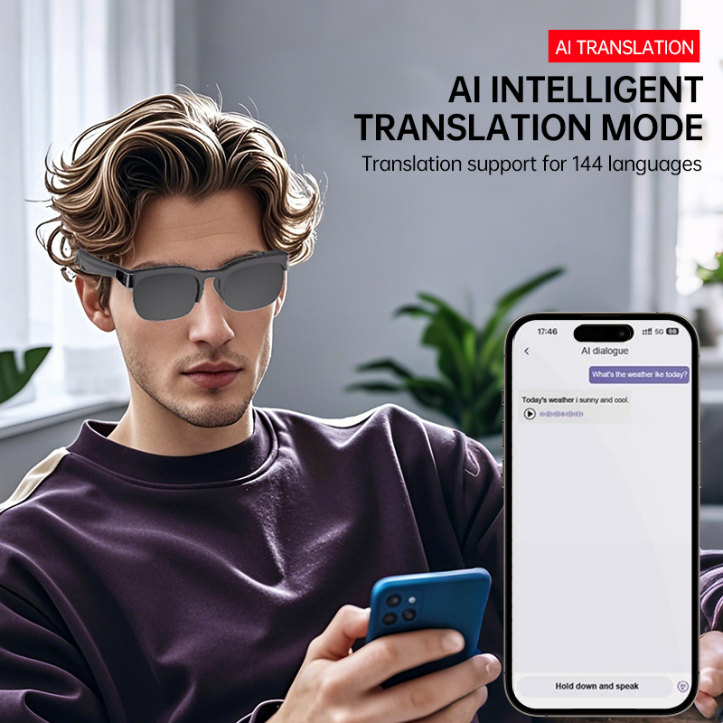 Bluetooth Audio Smart Glasses  - Audio Music For Video review and price