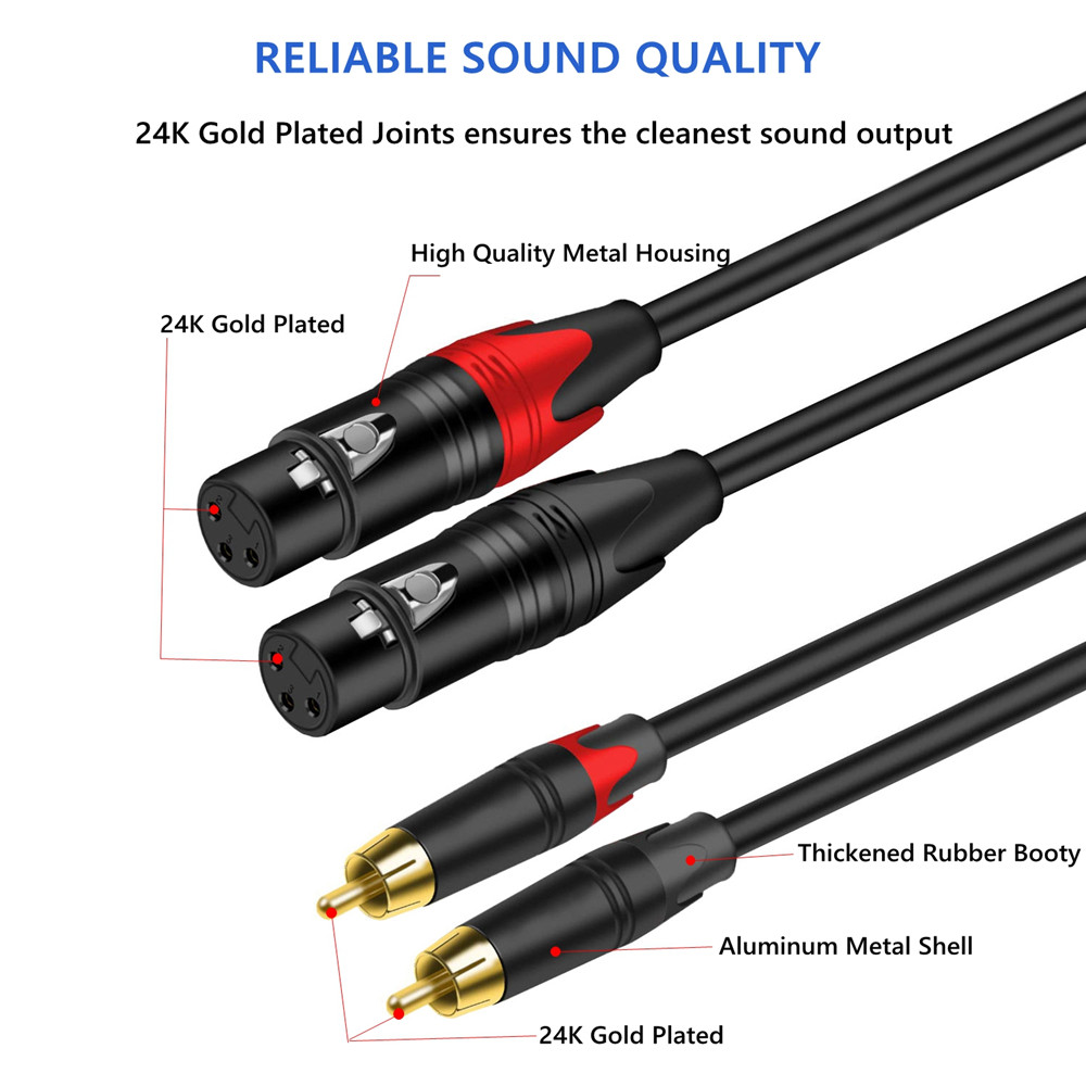 Dual Lotus 2RCA to Dual Male F - Cable Xlr Balanced review and price