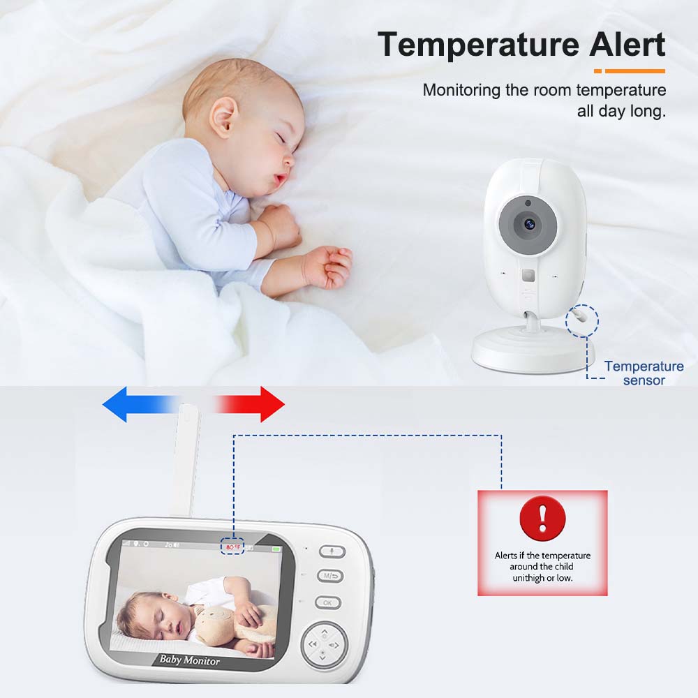 3.5'' Video Baby Monitor 2.4G  - Audio Music For Video review and price