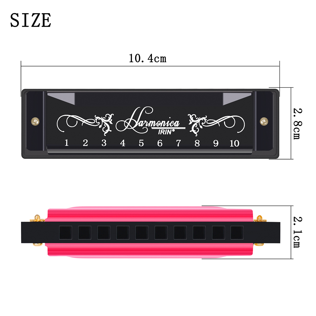 IRIN 10 Holes Harmonica New St - Harmonica 10 Hole review and price