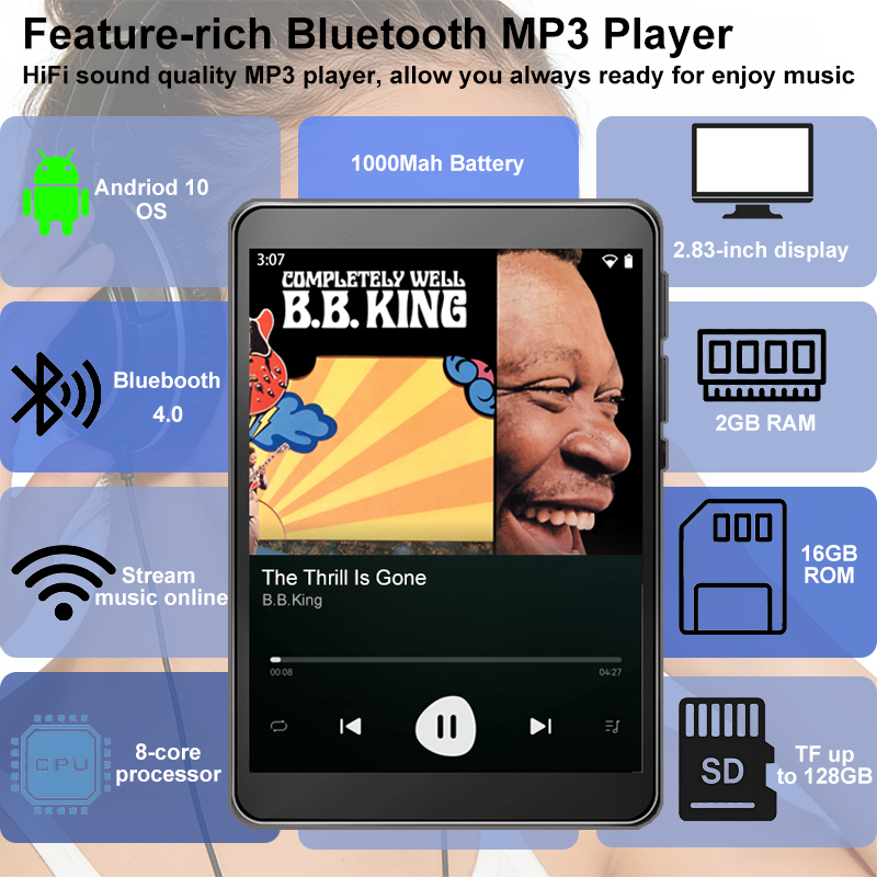 WiFi MP3 Player Andriod 10 Spo - Audio Music Mp3 Download review and price